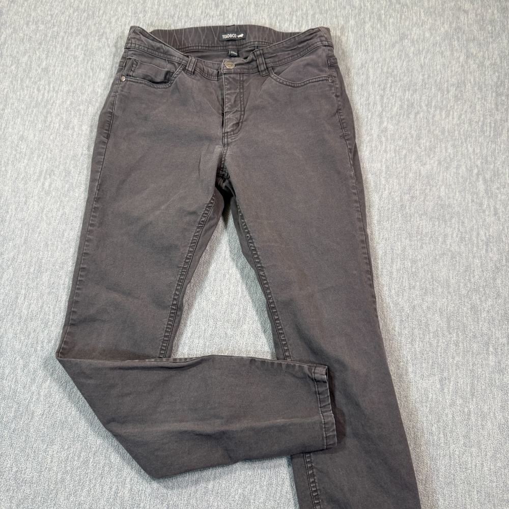 Toad Co Pants Women 4 Grey Slinky Mission Ridge Straight Leg Casual Outdoor Chin